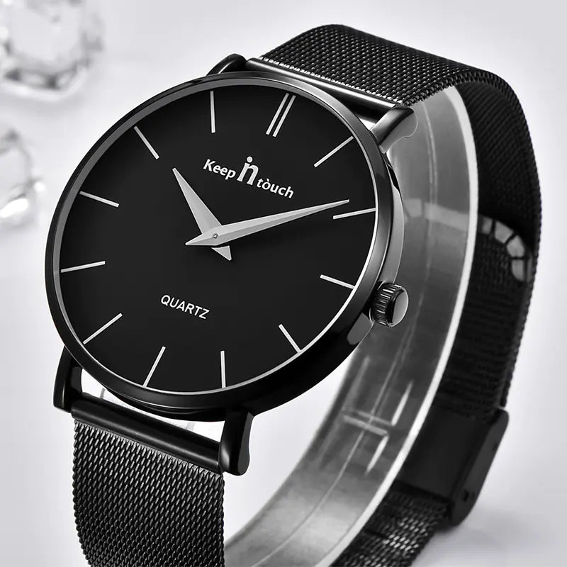 Slim Quartz Watch for Men - Minimalist Two-Hand Design