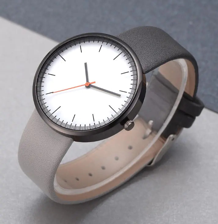 Candy Color Minimalist Quartz Watch with Unique Dial