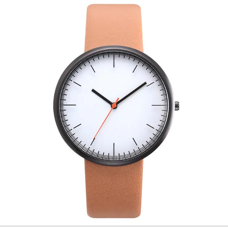 Candy Color Minimalist Quartz Watch with Unique Dial