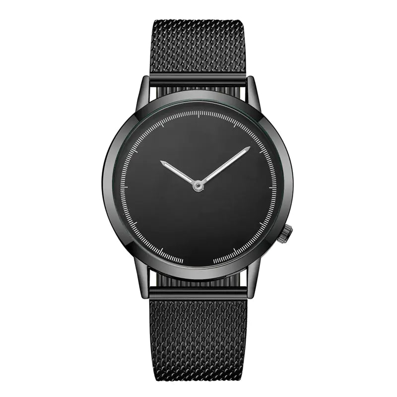 Minimalist Classic Quartz Watch with Mesh Band for All
