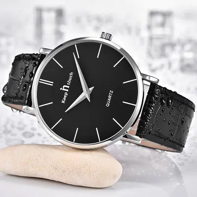 Slim Quartz Watch for Men - Minimalist Two-Hand Design