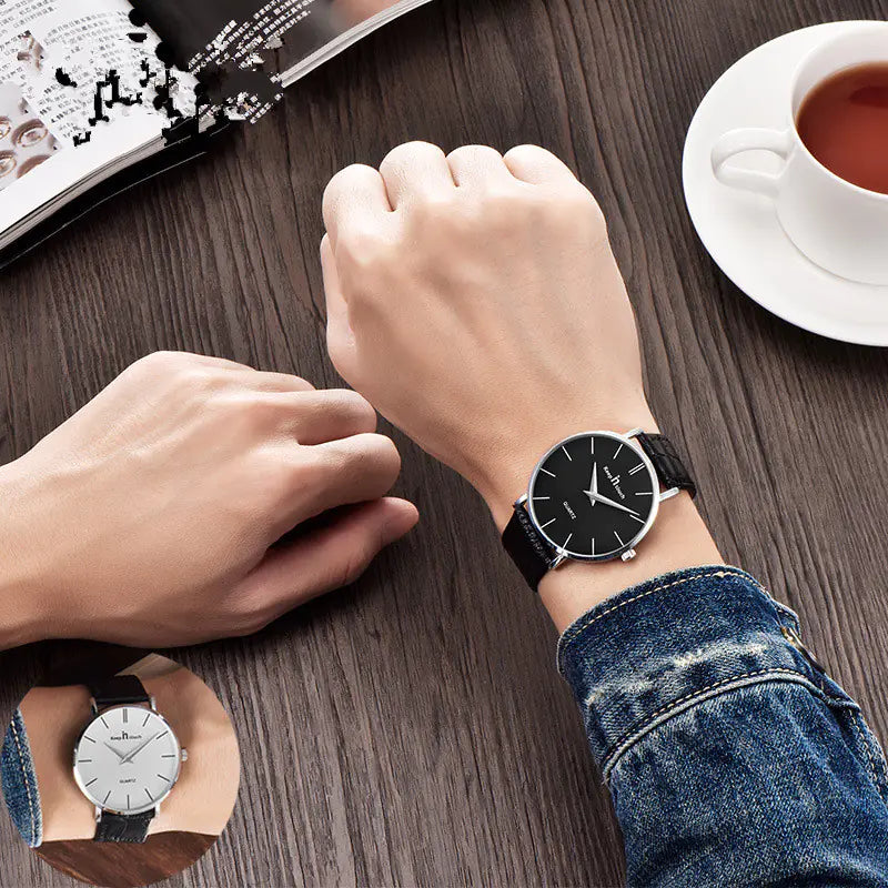 Slim Quartz Watch for Men - Minimalist Two-Hand Design