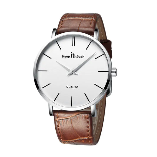 Slim Quartz Watch for Men - Minimalist Two-Hand Design