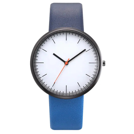 Candy Color Minimalist Quartz Watch with Unique Dial